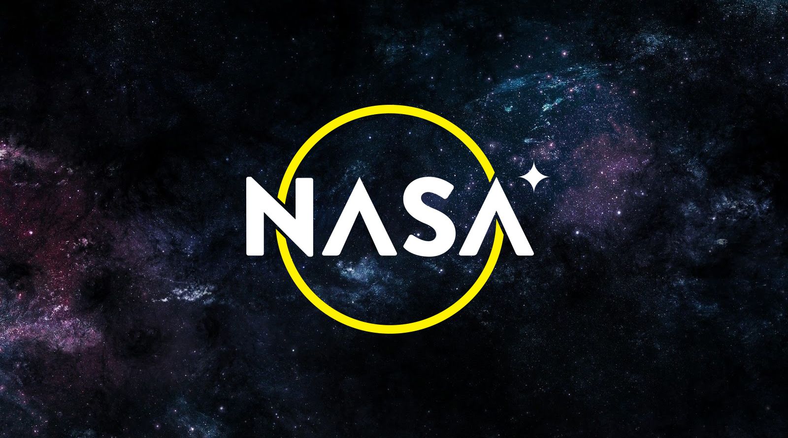 Nasa logo concept on space background